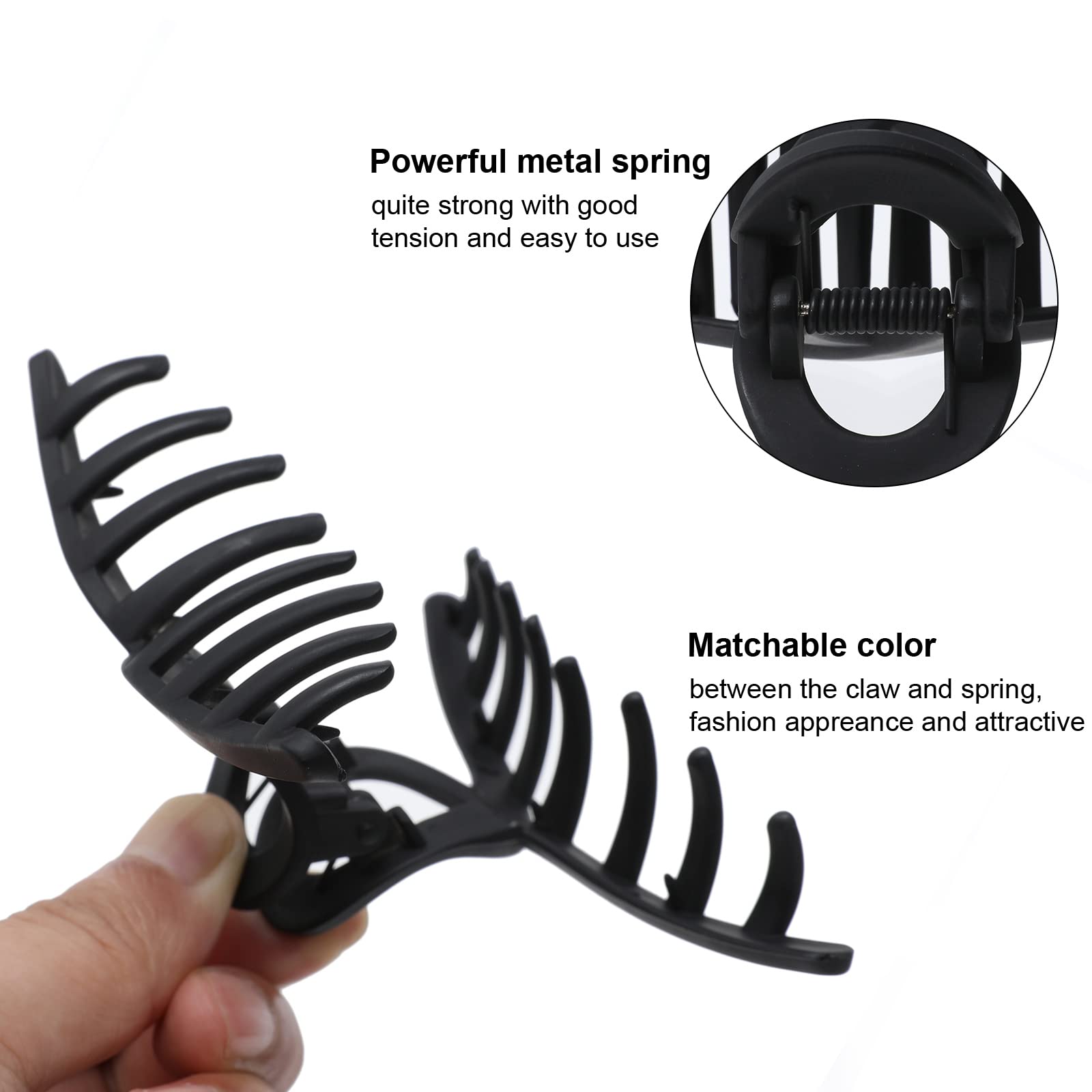 AWAYTR large claw hair clip worn in hair demonstrates secure grip for voluminous curls.