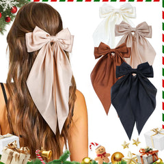 AWAYTR big satin bow in black complements outfits with versatile everyday style.