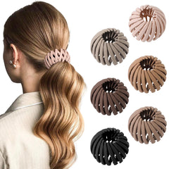 AWAYTR Bird Nest extendable clip shown open for resizing hairstyles