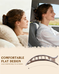 AWAYTR flat hair clip Brown Series side view highlighting versatile styling.