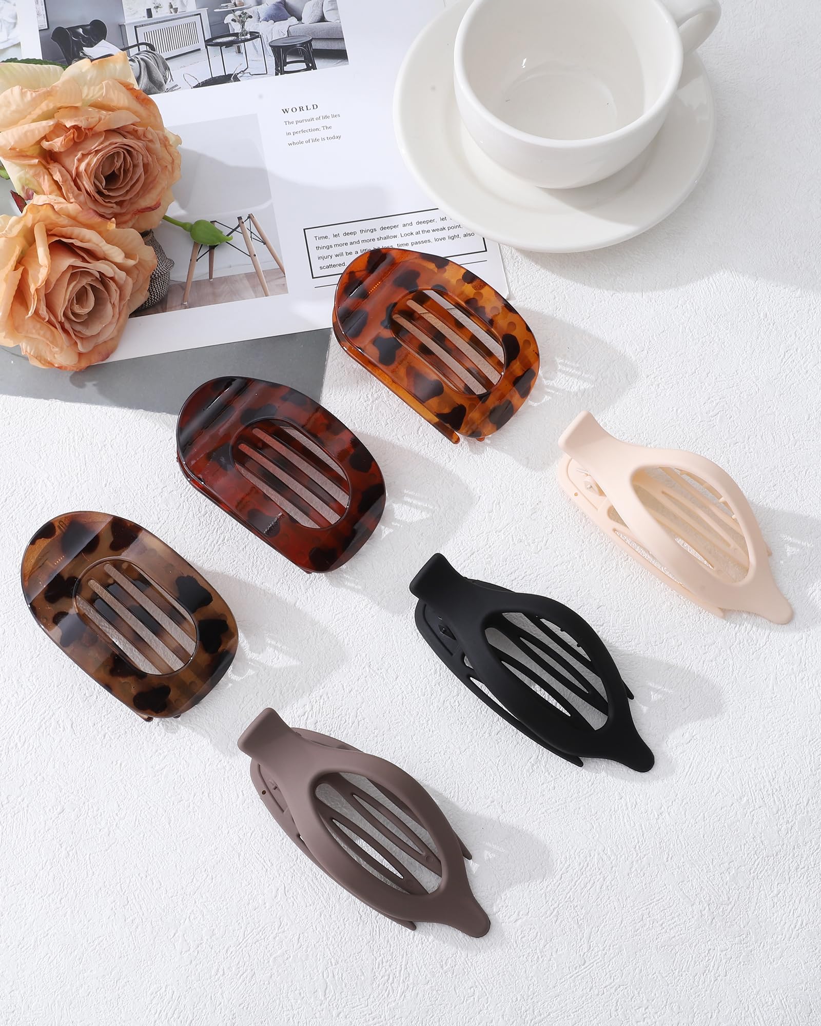 AWAYTR flat hair clip neutrals colorways illustrating outfit coordination.