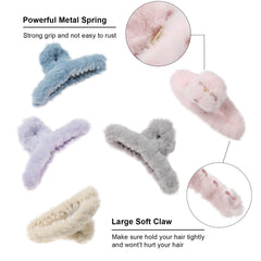 AWAYTR large claw hair clip pink keeps hair in place for quick casual styling.
