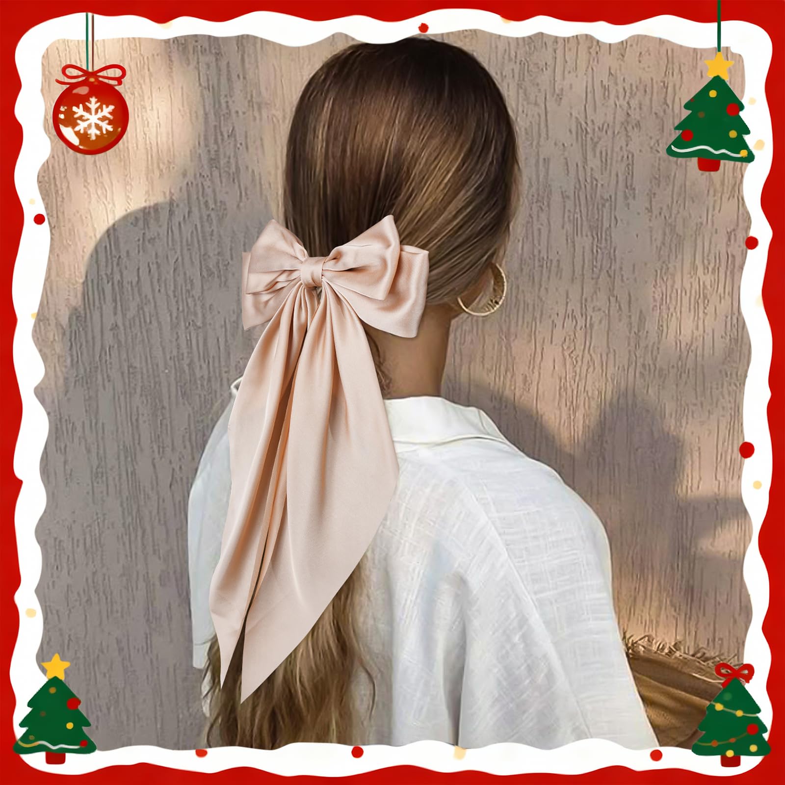 AWAYTR satin hair clip closeup shows durable spring mechanism for secure wear.