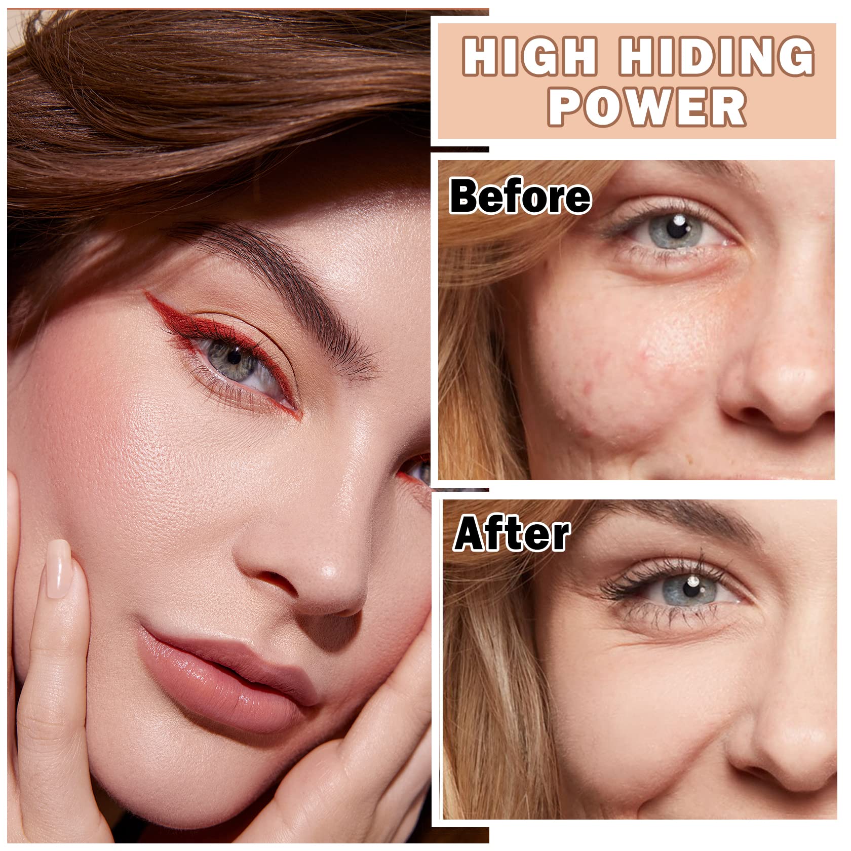 AWCCXMYM Flawless AirBrush texture detail highlights creamy matte formula.