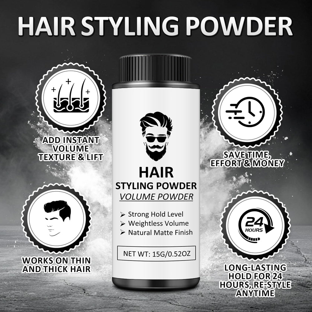 AWCCXMYM powder applied to hair by hands for quick volume refresh