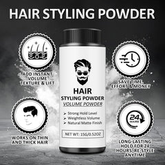 AWCCXMYM powder applied to hair by hands for quick volume refresh
