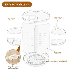 Awenia makeup organizer clear acrylic material ensures durable, see-through organization.