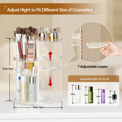 Awenia makeup organizer multi-function storage holds perfumes, brushes, and cosmetics neatly.