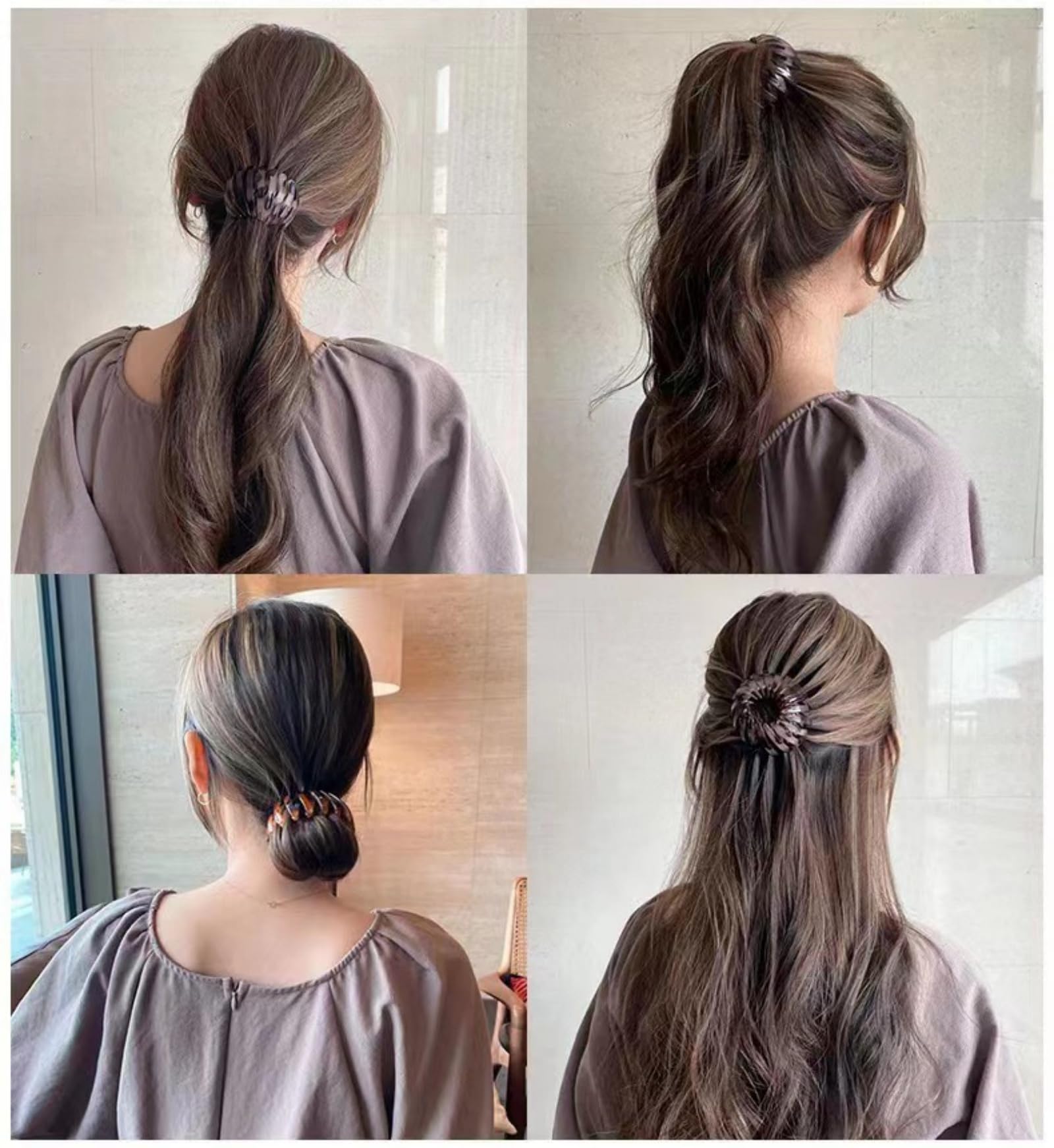Aweoisa travel-friendly hair clip fits in a handbag for on-the-go use.