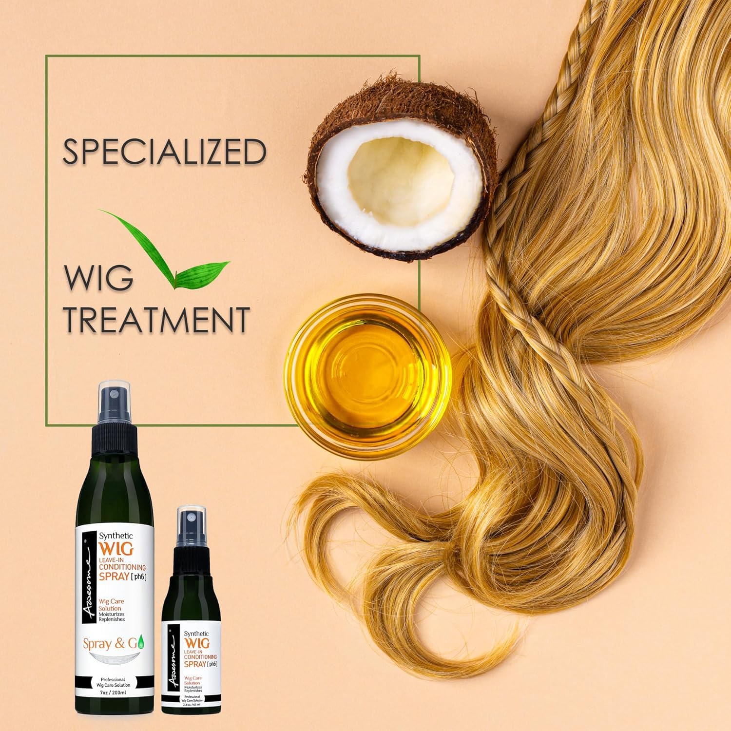 Awesome Premium Set of 3 wig care products for at home maintenance.