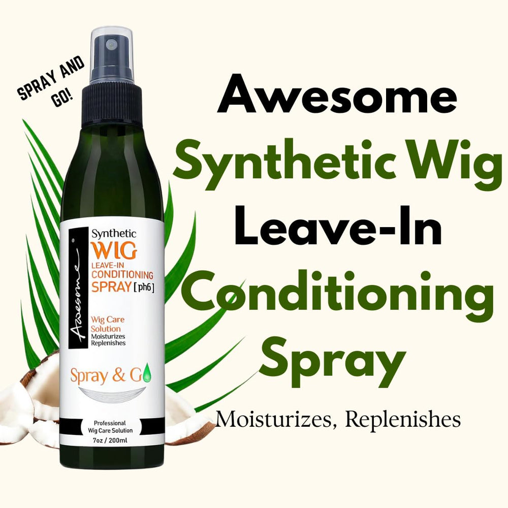 Awesome synthetic wig detangler mist demonstrates quick detangling and easy combing.