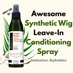 Awesome synthetic wig detangler mist demonstrates quick detangling and easy combing.
