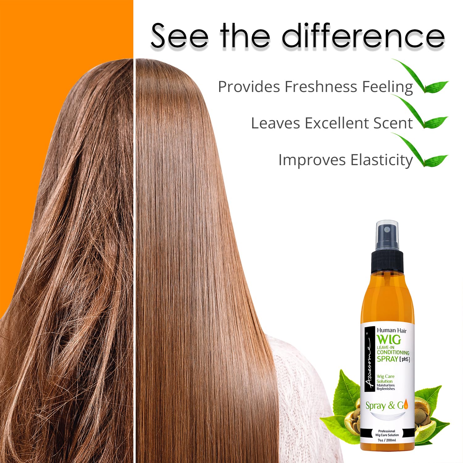 Awesome wig quick-drying formula reduces residue during styling