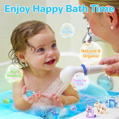 AWKUWA glow-in-the-dark toys surprise kids after bubbly bath.