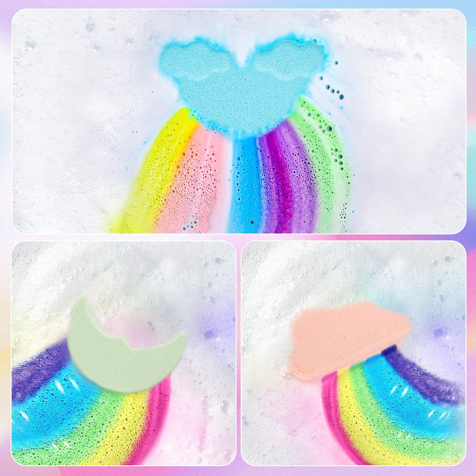 AWKUWA dissolving rainbow image reveals five-color burst during bath time