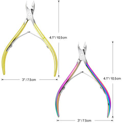 Awpeye cuticle nippers gold close-up highlights durable springs for smooth operation.