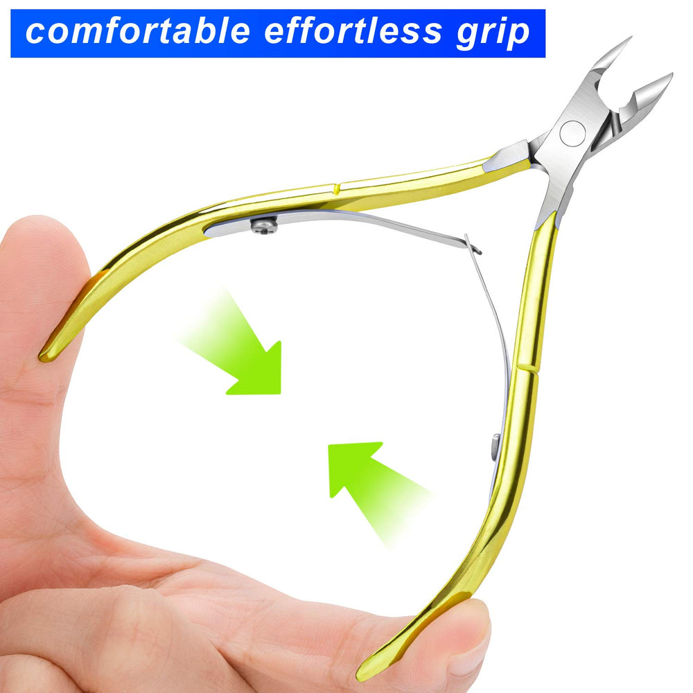 Awpeye cuticle nippers polished stainless steel close-up shows durability.
