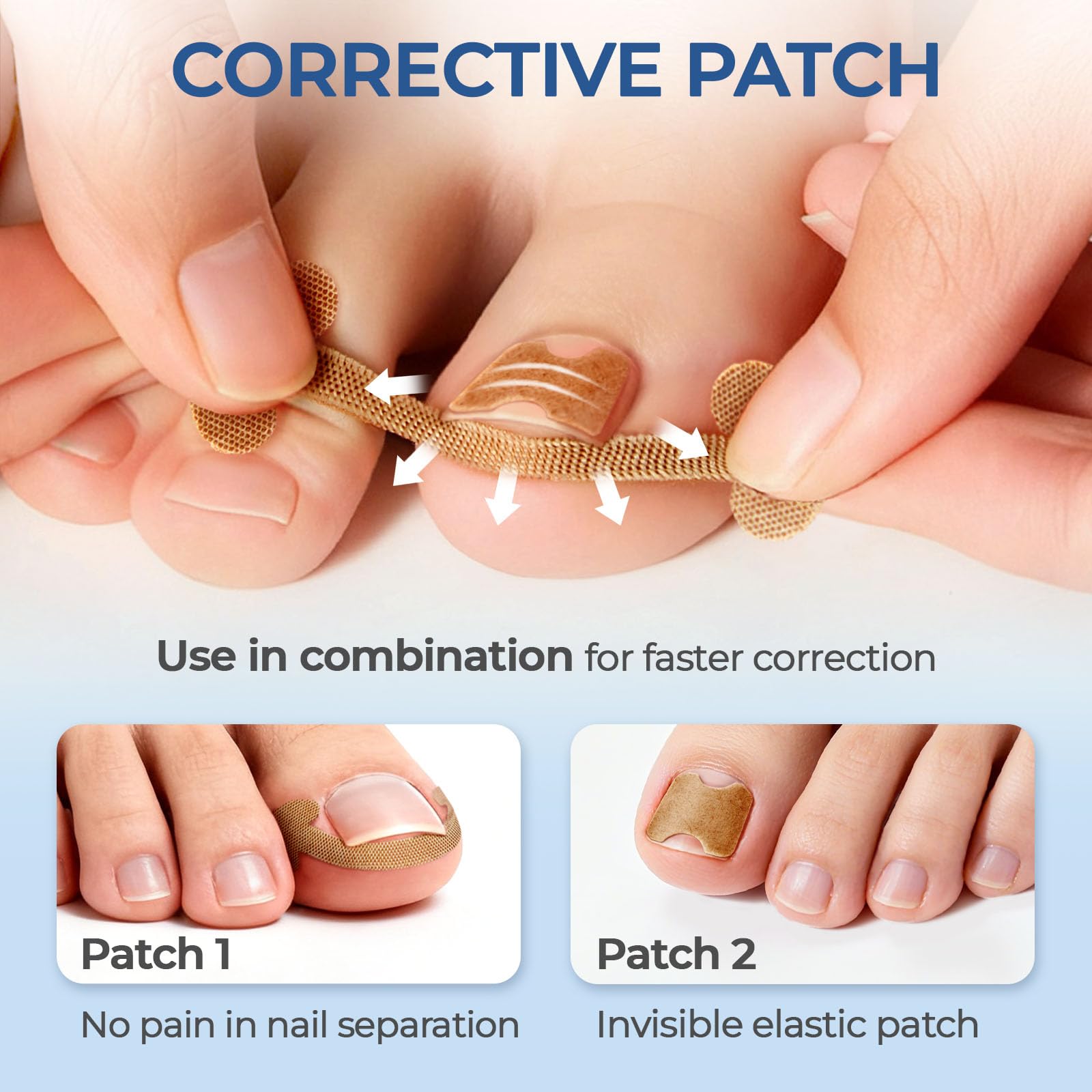 awrose i-shaped correction stickers close-up gentle nail contour support