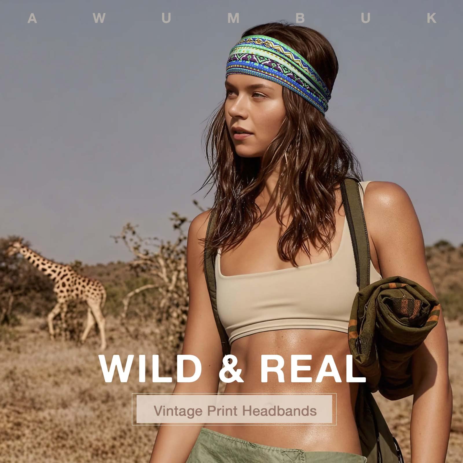 Awumbuk knotted headband design adds style while keeping hair neatly in place.