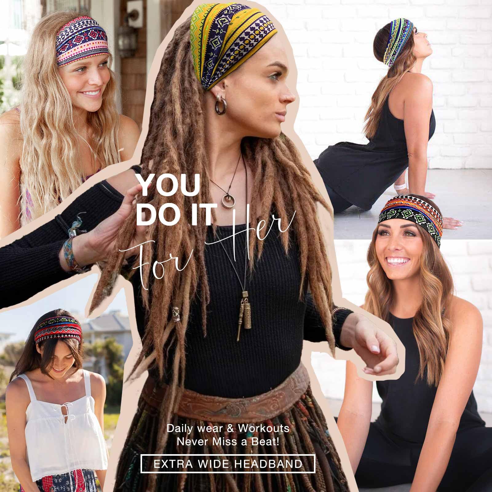 Awumbuk yoga-workout headband demonstrates versatile use during exercise.