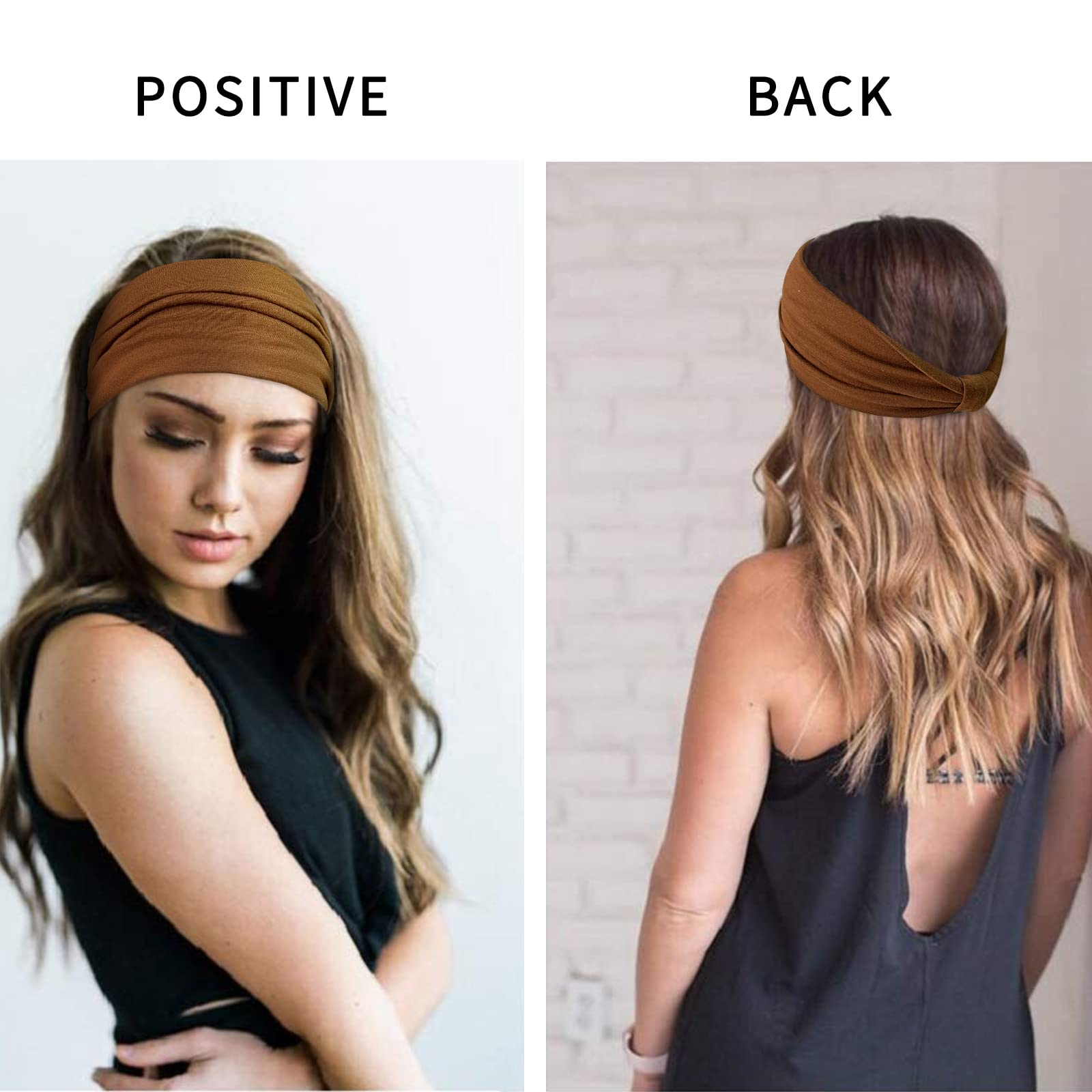 Awumbuk yoga headband wide design supports high hairlines and secure fit