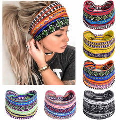 Awumbuk wide headband pack6 retro style offers comfortable stretch for all-day wear.