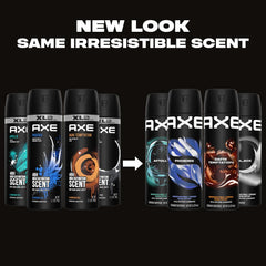 AXE aluminum-free body spray XL Black bottle front view conveys long-lasting freshness