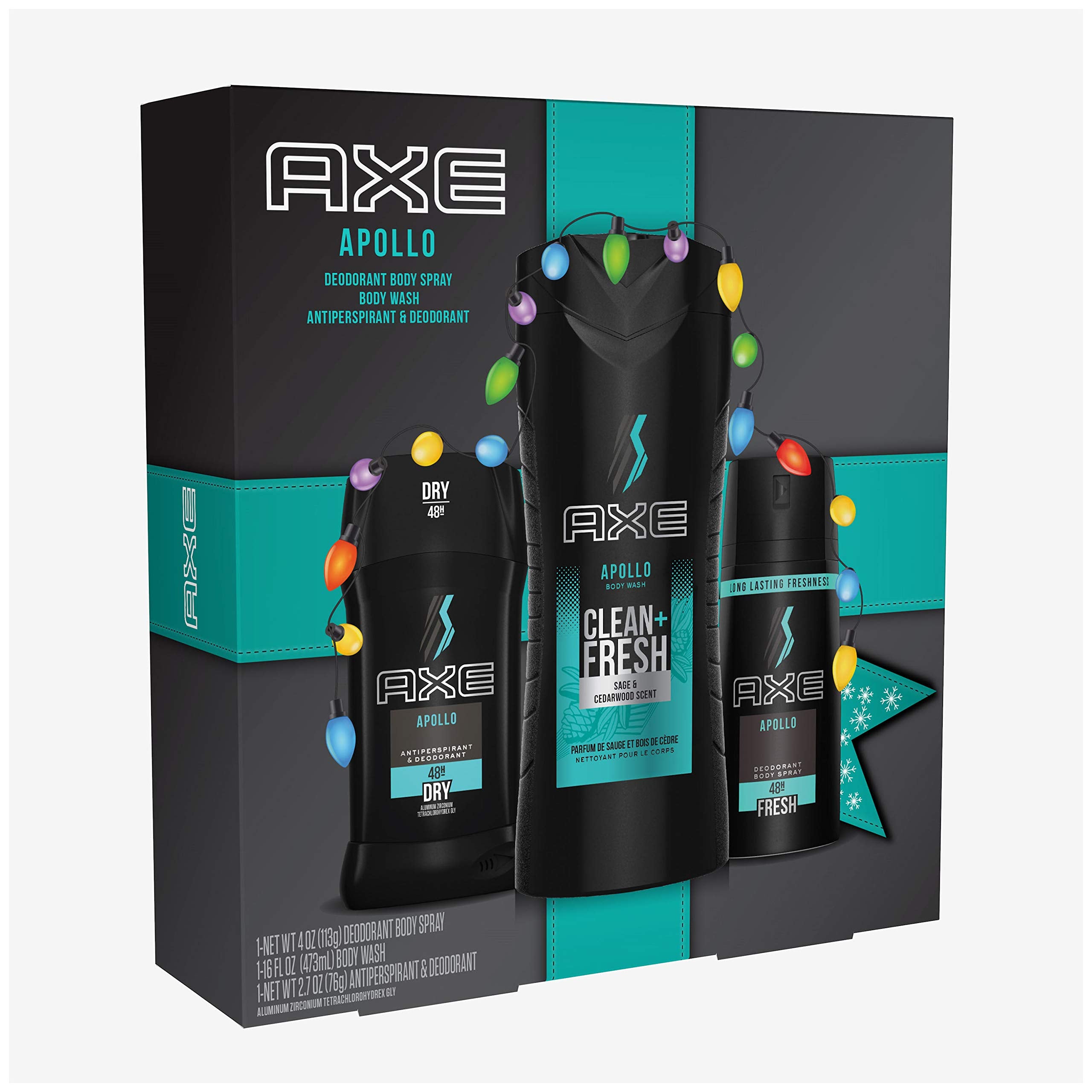 AXE Apollo antiperspirant stick providing 48-hour odor protection.