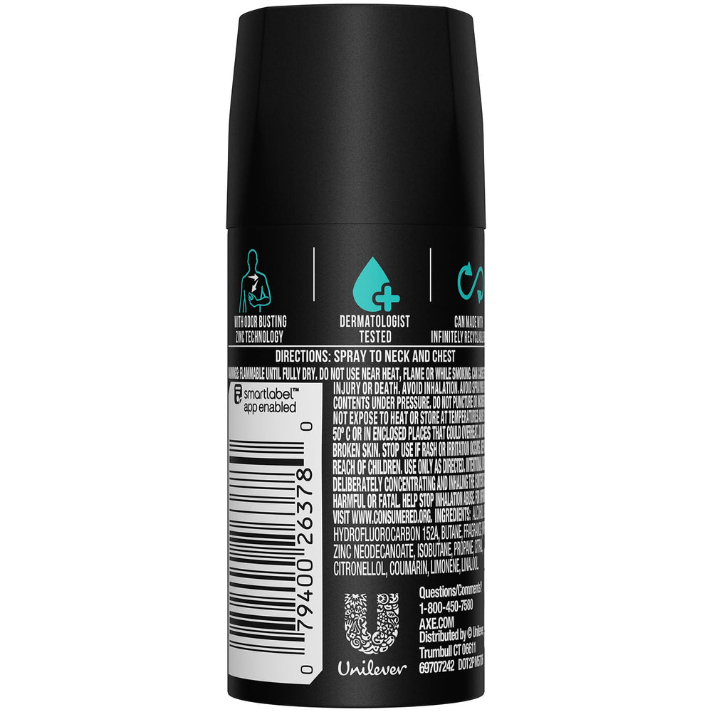 AXE Apollo bottle close-up highlighting sage and cedarwood scent profile.