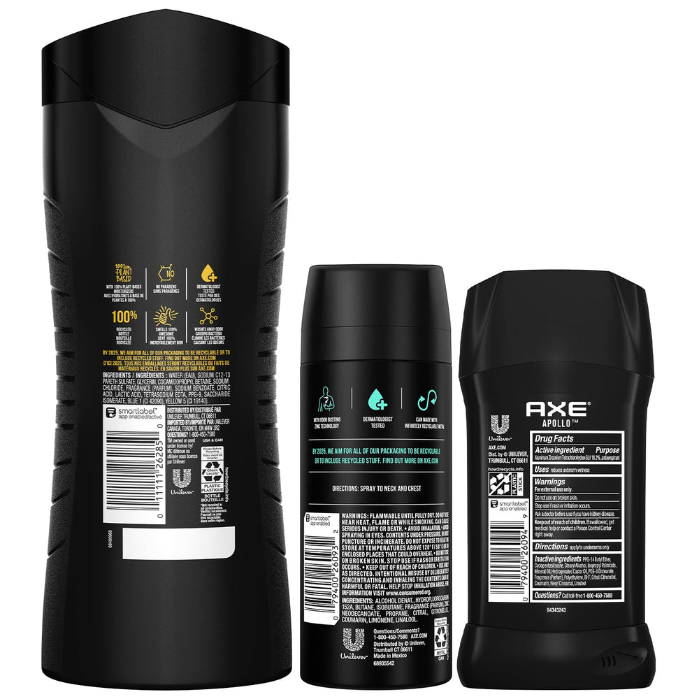 AXE Apollo deodorant stick 3oz offers reliable odor protection.