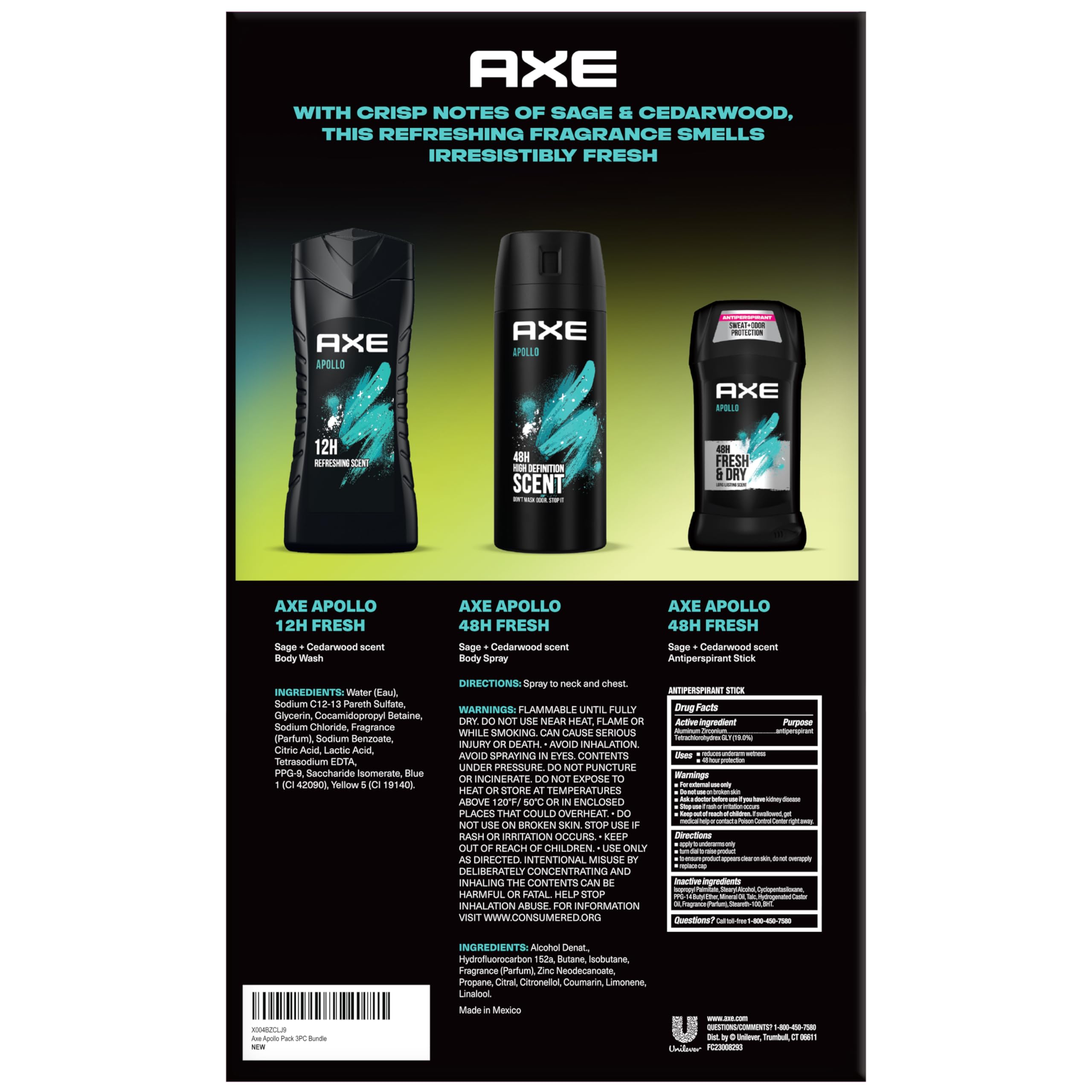 AXE Apollo gift box display invites gifting and daily grooming.