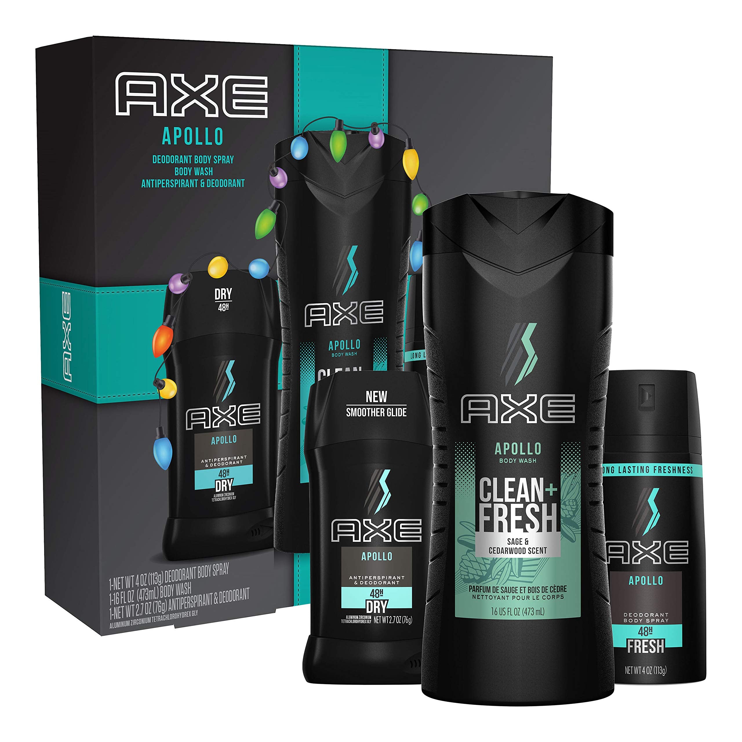 AXE Apollo gift set body spray, ideal for a fresh and lasting fragrance.