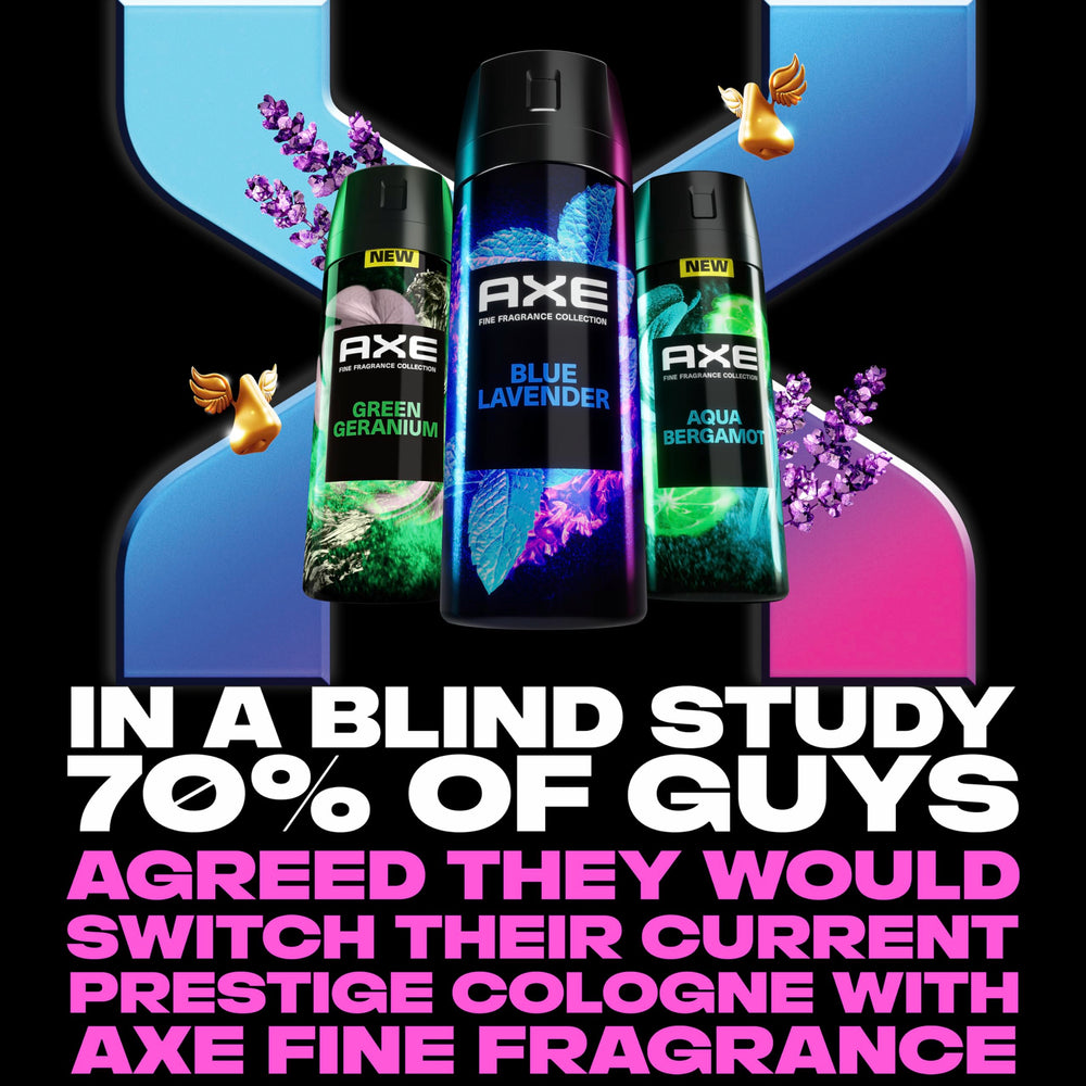 Daily-use AXE Blue Lavender spray keeps you refreshed.