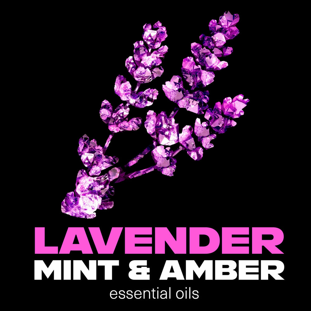 Ingredients panel hints at lavender, mint, amber oils for AXE Blue Lavender.
