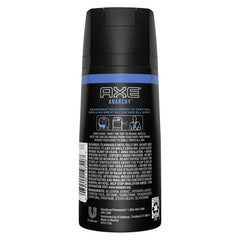 Close-up of AXE Bodyspray Anarchy nozzle delivering a quick mist for instant freshness.