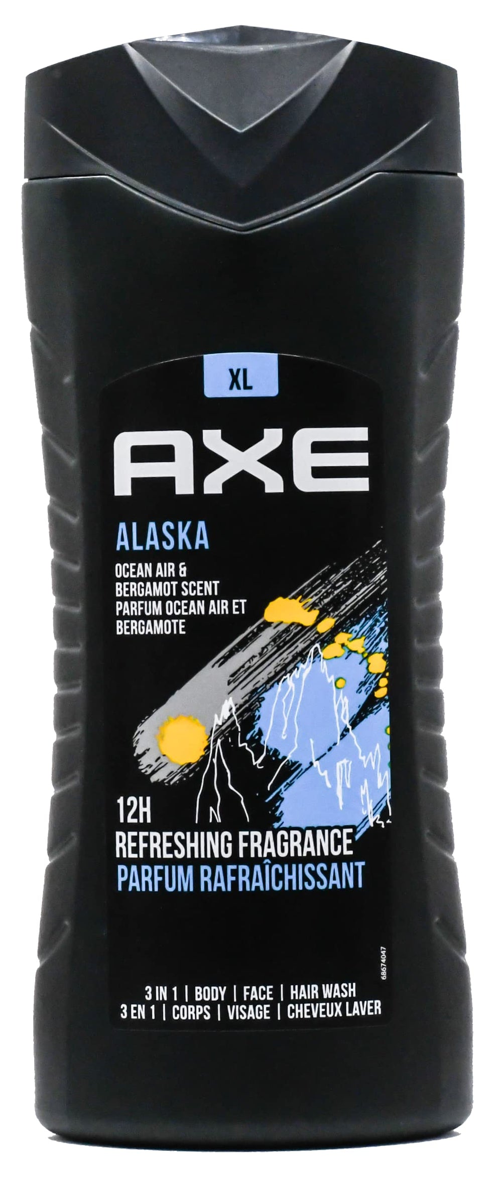 AXE bottle close-up shows ergonomic grip for easy use