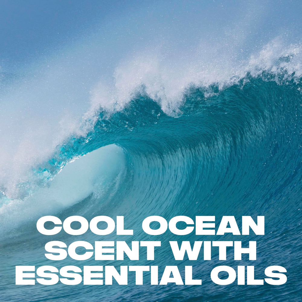 AXE Cool Ocean aluminum-free label underscoring skin-friendly formula and clean packaging