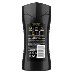 AXE Dark Temptation 3-pack back label highlights scent details and packaging.