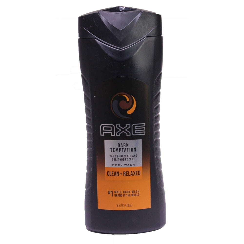 AXE Dark Temptation 3-pack pack shot shows trio of bottles for extended use