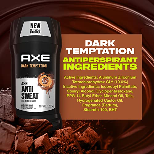 AXE Dark Temptation fragrance swatch reveals rich dark chocolate scent.