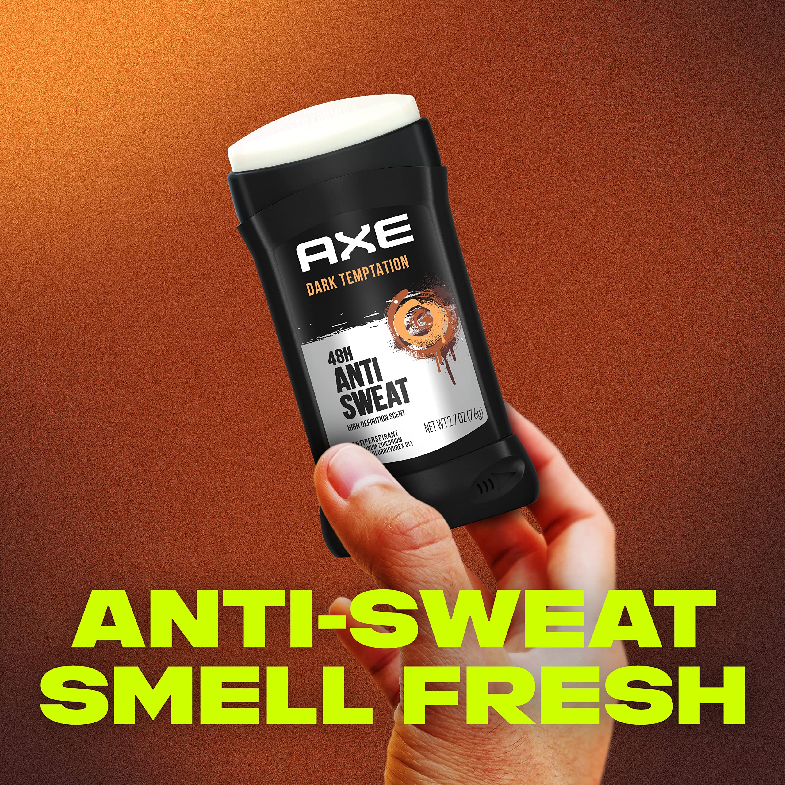AXE Dark Temptation invisible-cream application leaves no white marks.