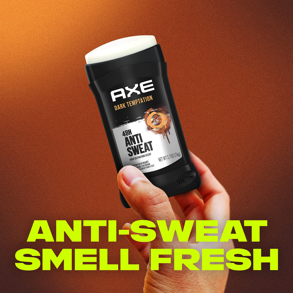 AXE Dark Temptation invisible-cream application leaves no white marks.