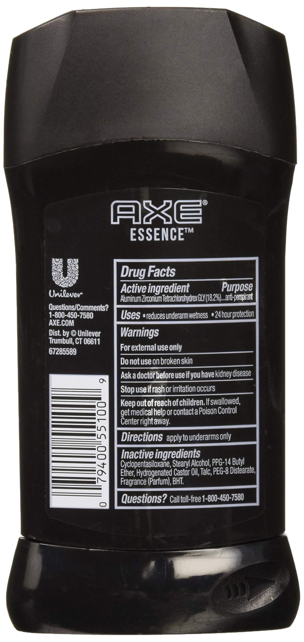 AXE Dark Temptation packaging variant highlighting 24-hour protection for confidence in evenings.