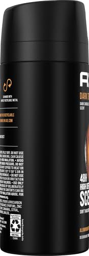 AXE Dark Temptation spray being applied to skin for subtle sweet spice.