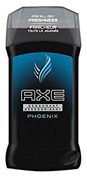 AXE Phoenix deodorant packaging highlighting aluminum-free formula and refreshing citrus-floral blend.