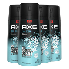 AXE Dual Action Cool Ocean spray can front for long-lasting freshness.