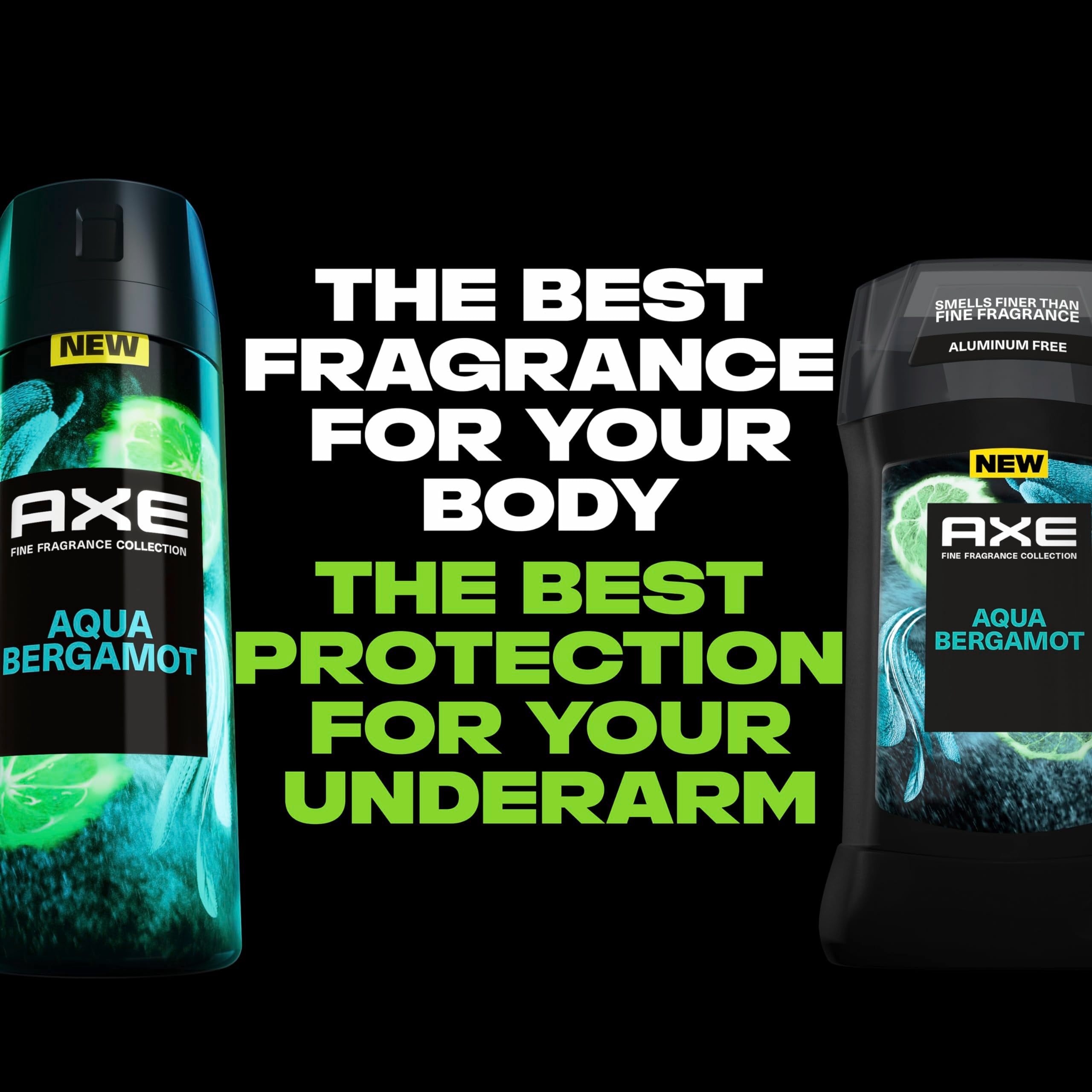AXE essential oils graphic suggesting invigorating, spa-like fragrance.