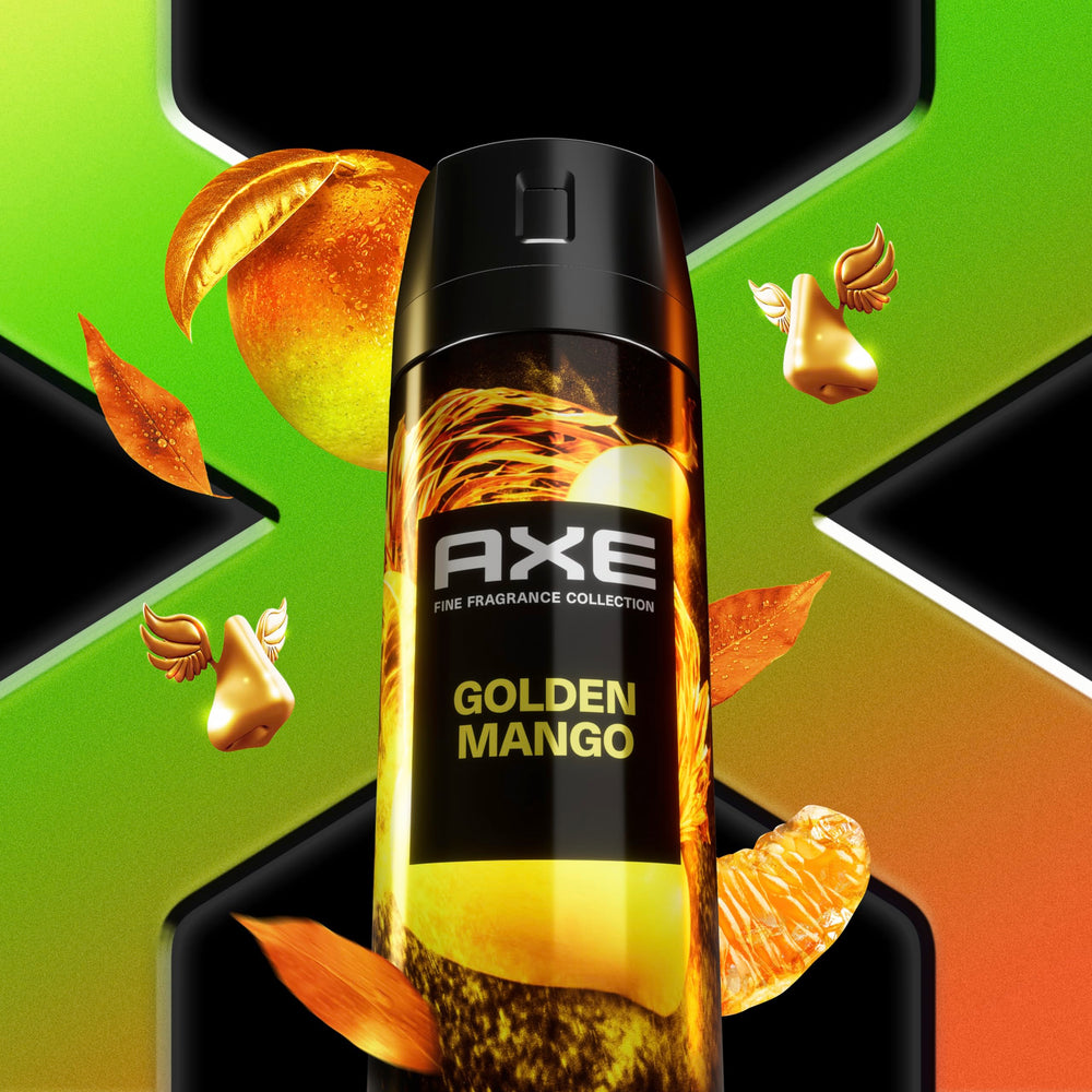 AXE Fine Fragrance Aluminum-free label highlighting skin-friendly formula.
