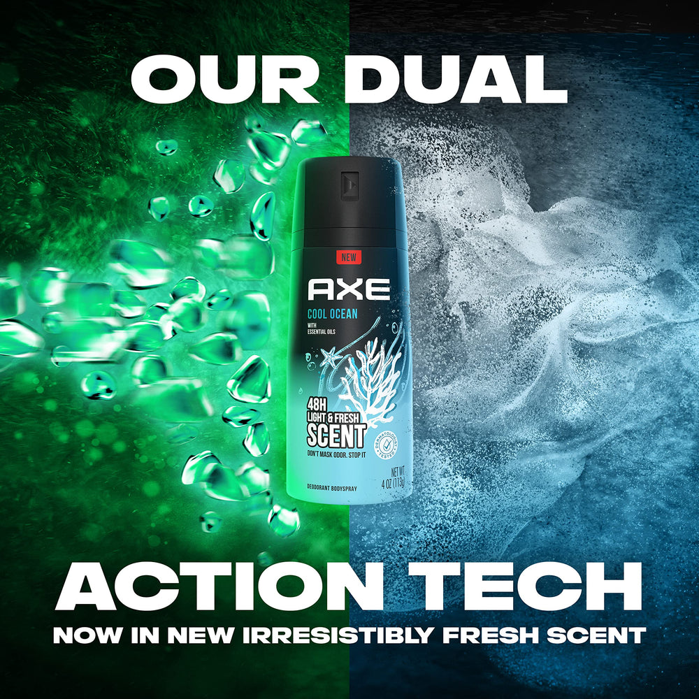 AXE pack of four box showing convenient multi-pack.