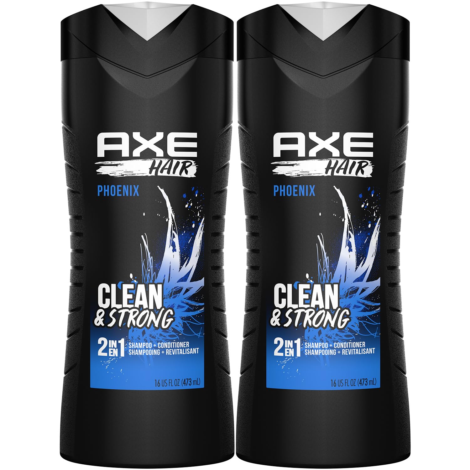 AXE Phoenix 2in1 pack shot: two-pack for quick daily freshness.